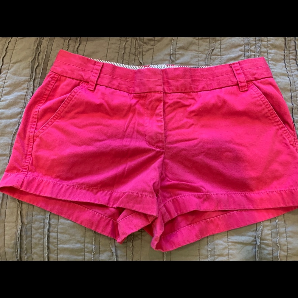 Hot pink/magenta j crew chino shorts. Size 8